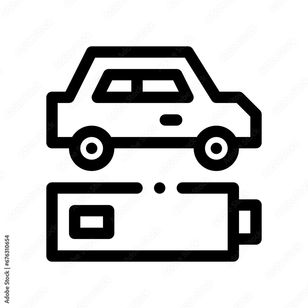 low battery line icon low battery line icon