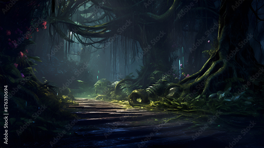 Enigmatic Journey Through a Mythical Forest Enigmatic Journey Through a Mythical Forest