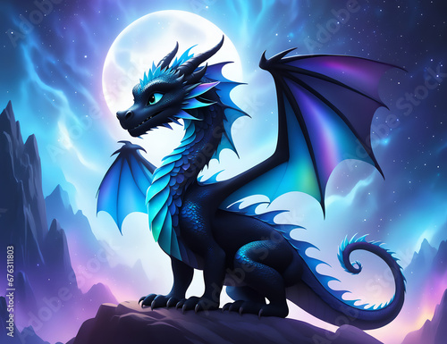 cartoon dark night fury dragon 