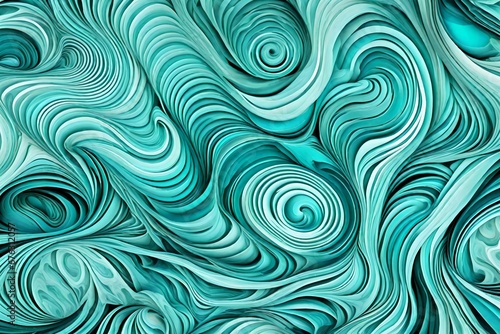 Abstract patterns of swirling turquoise and aquamarine. © ALLAH LOVE