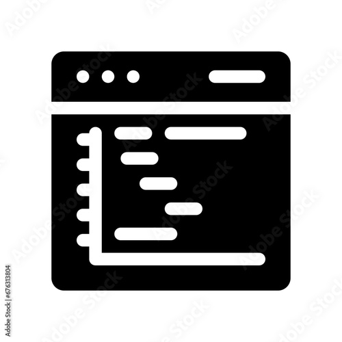 gantt chart glyph icon