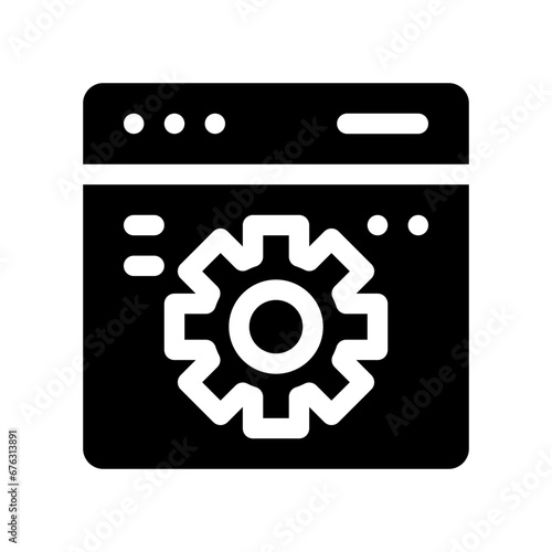 web management glyph icon