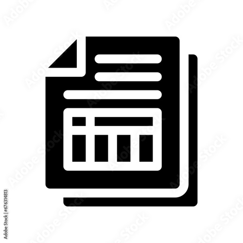 invoice glyph icon