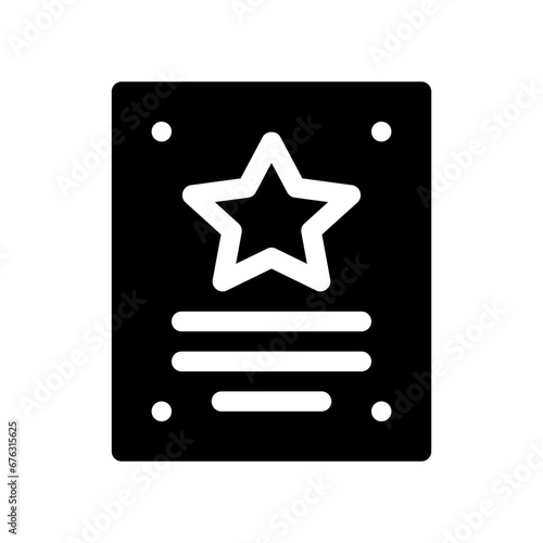 plaque glyph icon