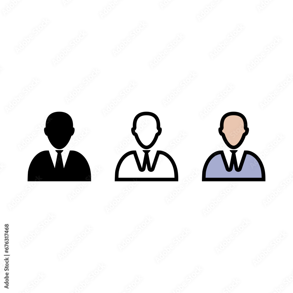 User avatar different style icon isolated on transparent background User avatar different style icon isolated on transparent background