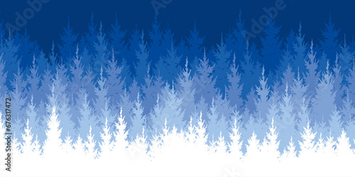 Pine trees forest landscape background