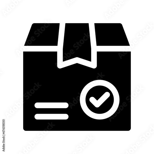 parcel glyph icon