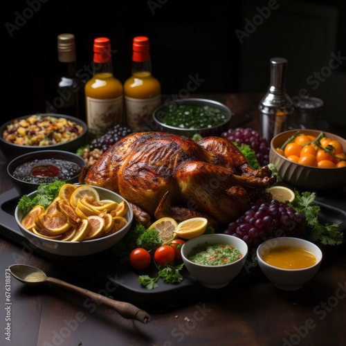 Thanksgiving turkey feast