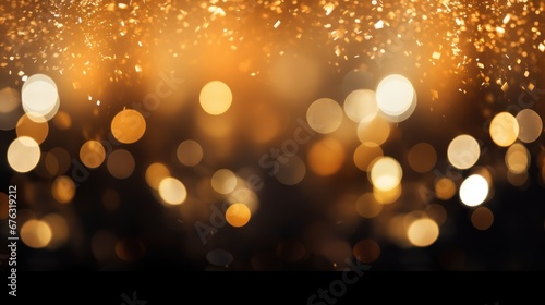 Golden abstract bokeh on black background.,background for graphics