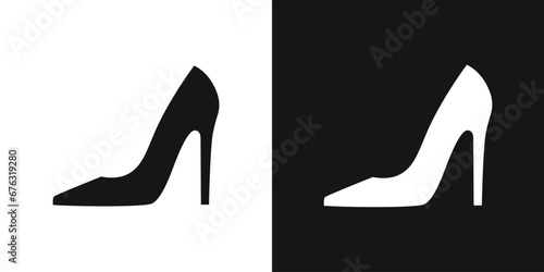 Fototapeta Stiletto heels vector icon. Women's shoes, stiletto shoes sign