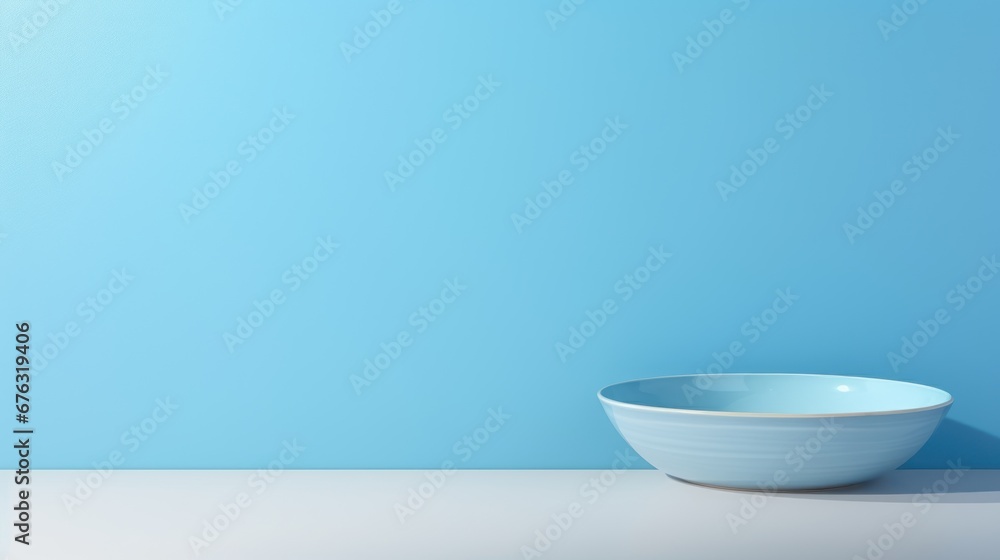 background image of an empty space in light blue tones with natural light and shadow