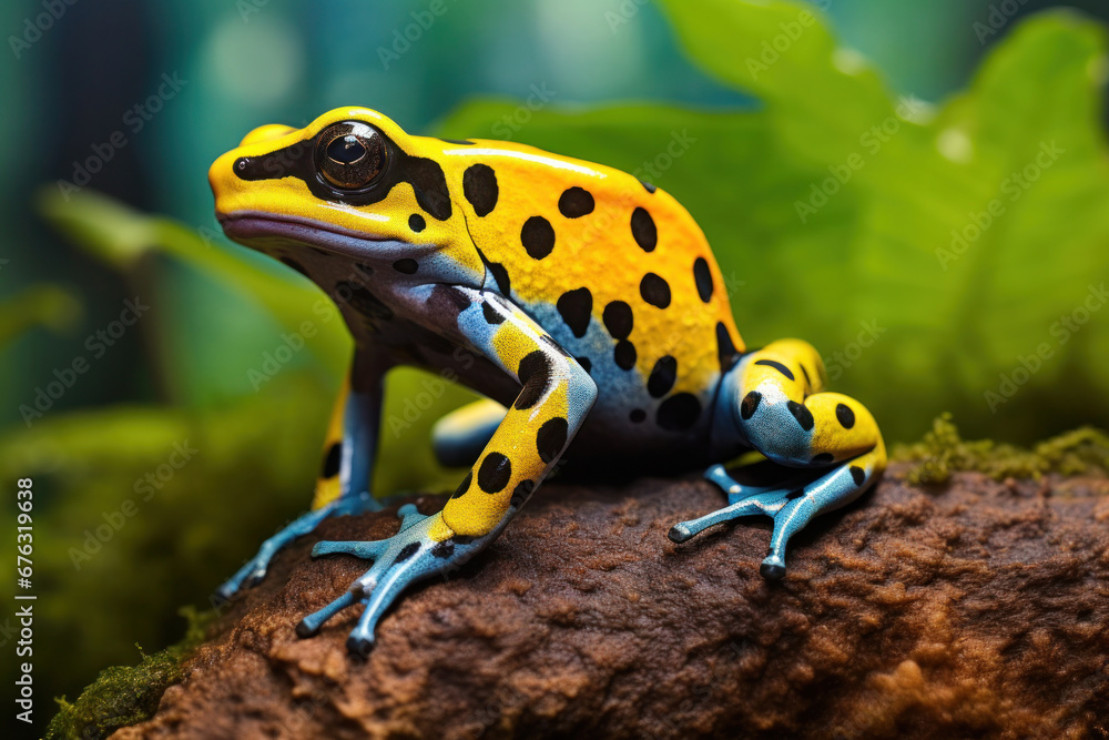 Fototapeta premium A colorful rainforest poison dart frog.