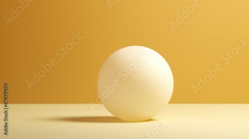 Ball and yellow room wall, background for product placement