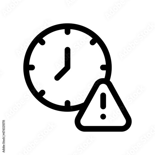 clock line icon photo