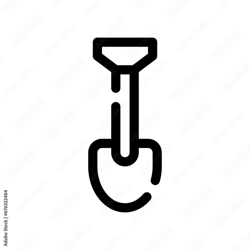 shovel line icon shovel line icon