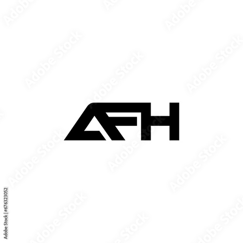 AFH Letter Logo Design on White Background Template, a f h