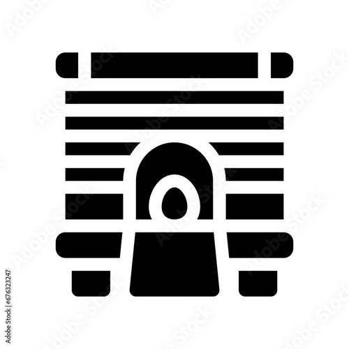 chicken coop glyph icon