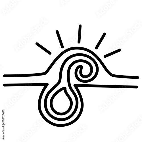 Ingrown hair line icon. Medicine, treatment and diseases. Anatomy infographics of hair. Vector illustration isolated on the white background.