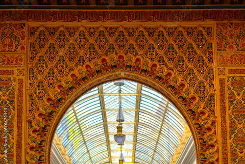 Glass skylight, Architecture in Casino of Murcia (1853), Spain