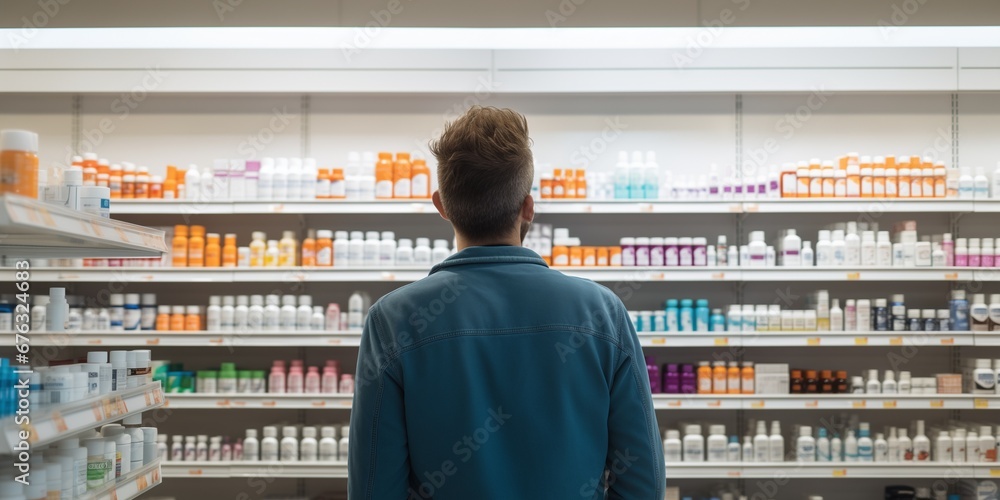 man looking at medicine cabinet for a medicine man looking at medicine cabinet for a medicine