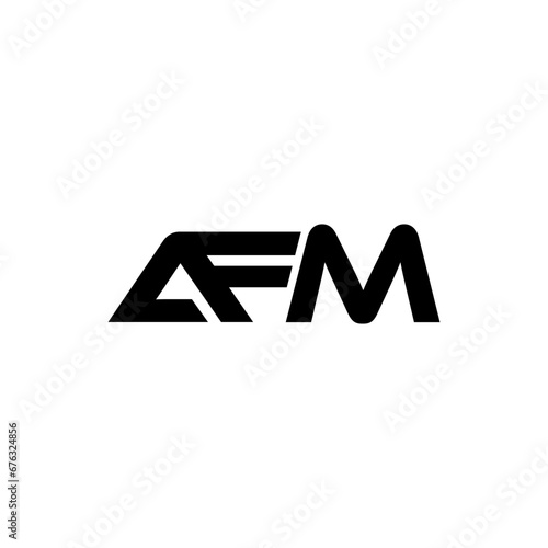 AFM Letter Logo Design on White Background Template