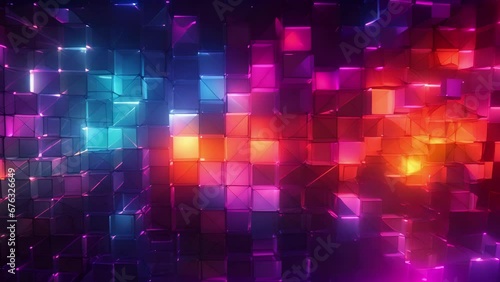 A plumcolored grid, resembling a digital network of energy. The lines are precise and sharp, pulsing with a neon glow that gives off a futuristic vibe. photo