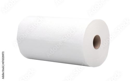 Stunning White Soft Tissue Roll on White or PNG Transparent Background.