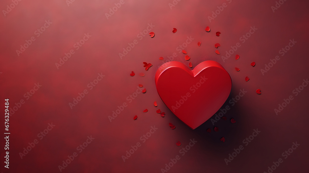 A red heart with a gift box on the top - Valentine's Day Gift Ideas - Generated by AI