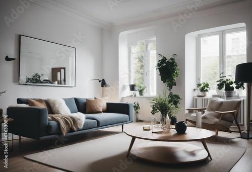 Scandinavian home interior design of modern living room © ArtisticLens