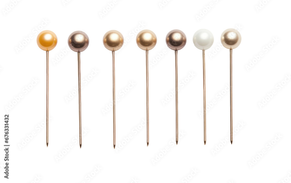 Collection of Colorful Collar Pins Isolated on Transparent Background PNG.