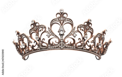 Beautiful Golden Photo of Crown Isolated on Transparent Background PNG.