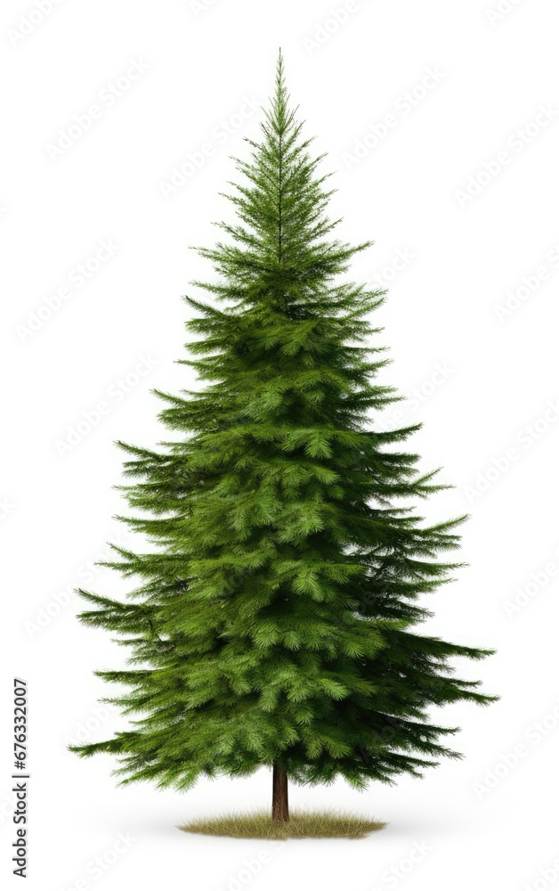 Green Pine, christmas tree, isolated white background Green Pine, christmas tree, isolated white background