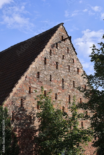 Historisches Gebäude im Zentrum der Stadt Viernheim in Hessen photo