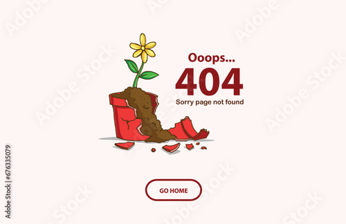 404 "pots broken" background