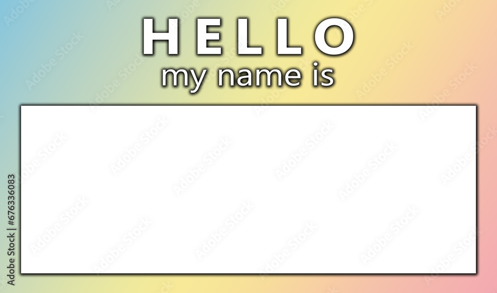 hello my name is name badge template. introduce yourself name badge ...