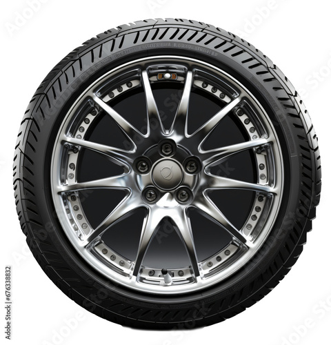 tire with rim isolated on the transparent background PNG.