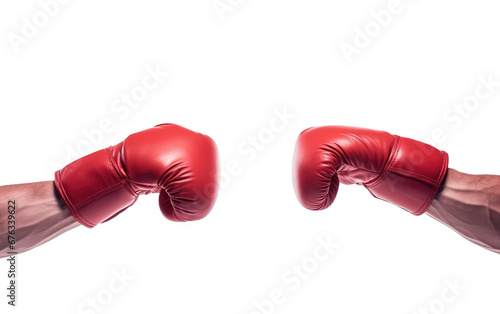 Attractive Red Knockout Punches Isolated on Transparent Background PNG.