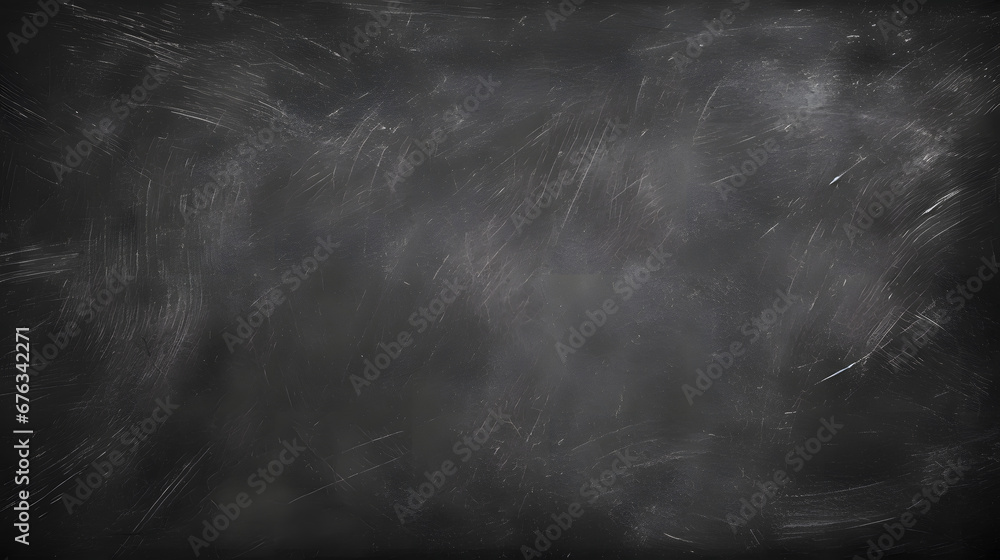 Abstract Chalk rubbed out on blackboard or chalkboard texture. clean school board for background. generative AI. - obrazy, fototapety, plakaty 