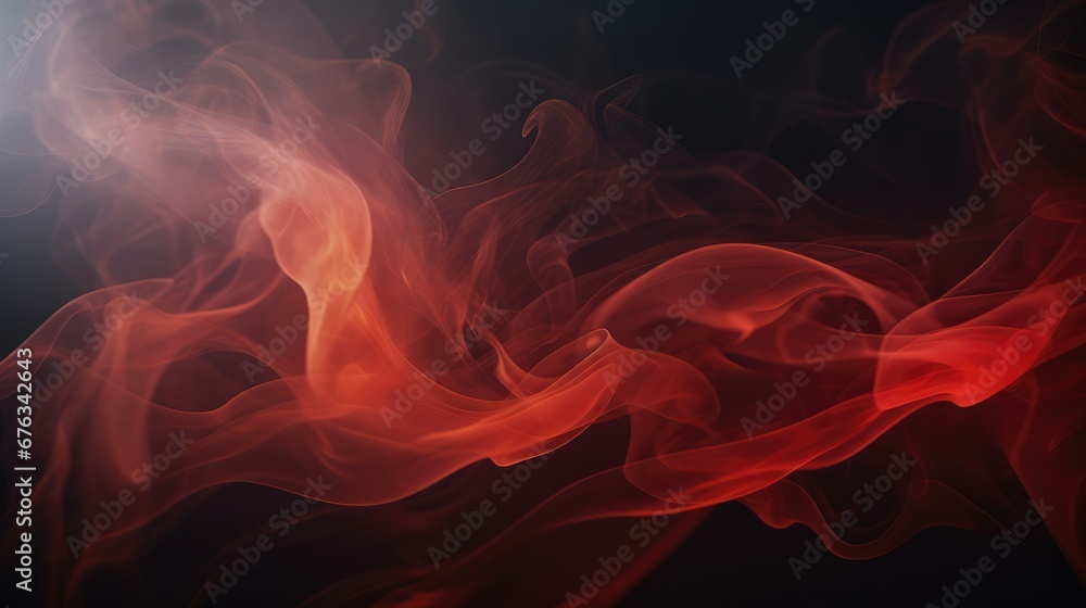 Smoke in black background, AI generated Image