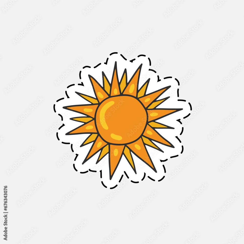 Fototapeta premium sun hand drawn icon