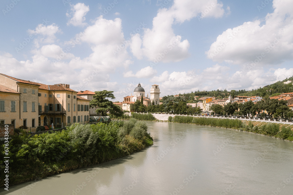 Blick von der Ponte Pietra in Verona Blick von der Ponte Pietra in Verona
