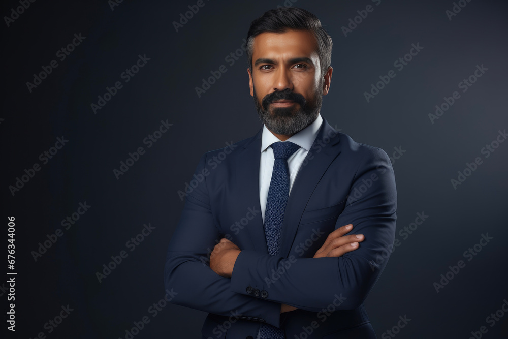 Successful Indian Investor with Folded Arms Successful Indian Investor with Folded Arms