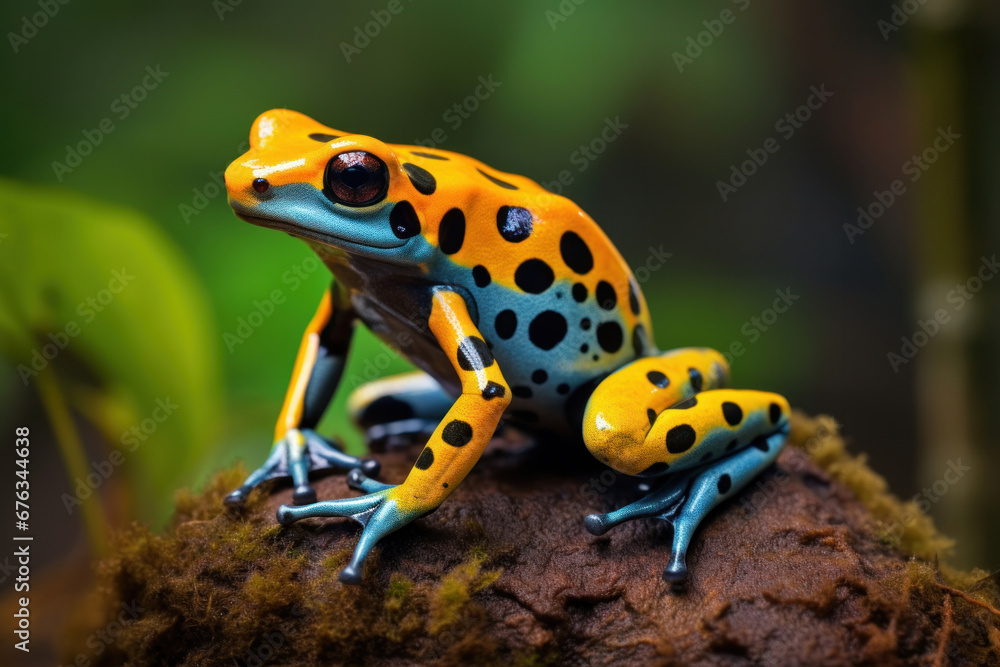 Fototapeta premium A colorful rainforest poison dart frog.