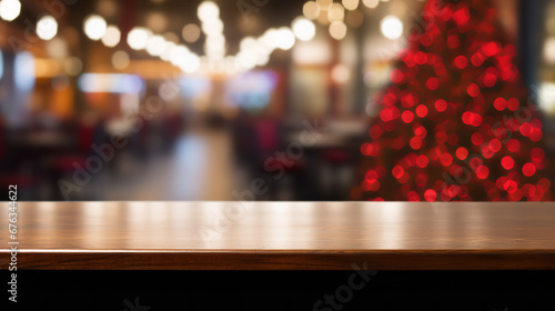 copy space  3d rendering  bright airy christmas scene  empty table