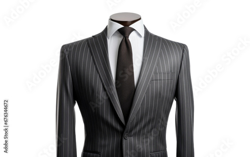 Beautiful Black Jacket with Tie Isolated on Transparent Background PNG.