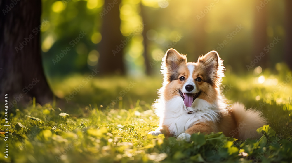 dog running in the park