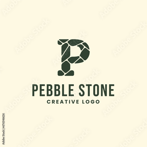 Photography P Stone Pebbles Logo