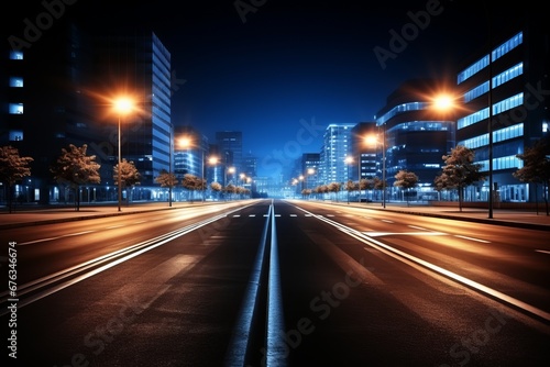 Captivating abstract blurred night cityscape background for versatile design projects