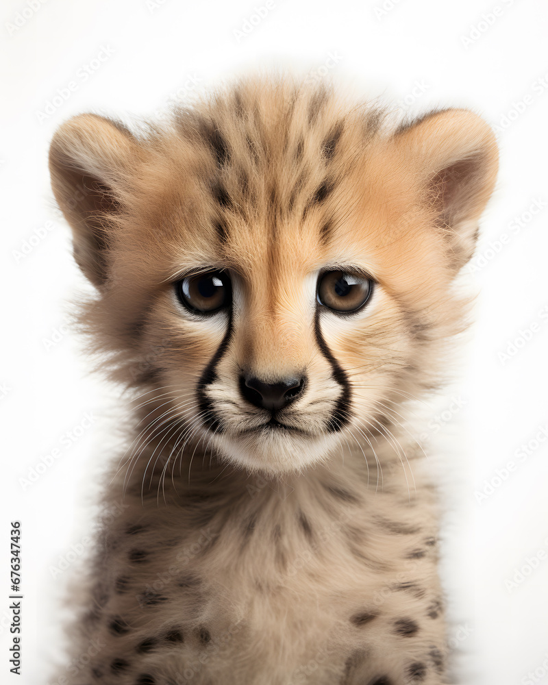 cute cheetahn cub portrait. cute cheetahn cub portrait.