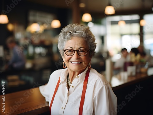 Capturing Life's Surprises: Grandmother Barista's Genuine Smile © czfphoto